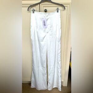 The 12th Tribe Halley White Satin Trousers!